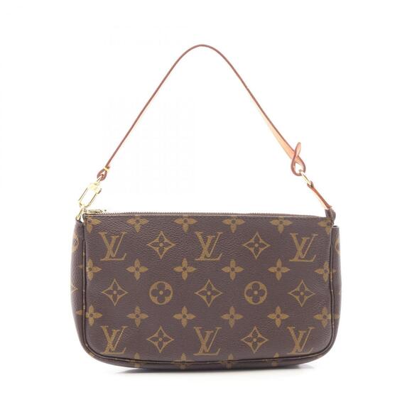 Louis Vuitton Handbags - LOUIS VUITTON Authentic Brown Monogram Leather Pochette Bag